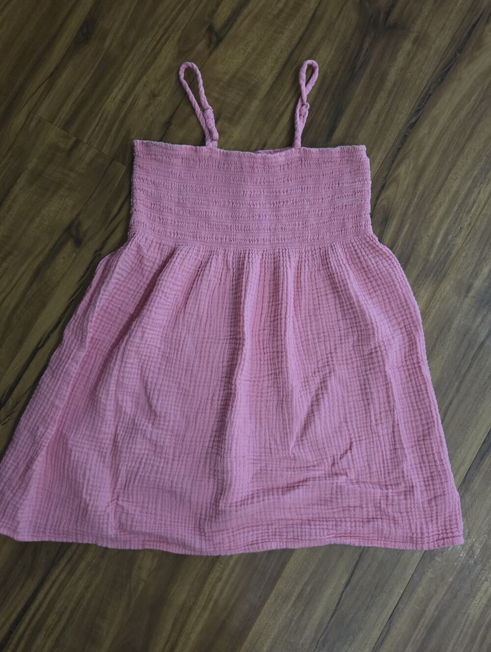 Wonder Nation Girls Pink Smocked Sundress Size XL 14–16